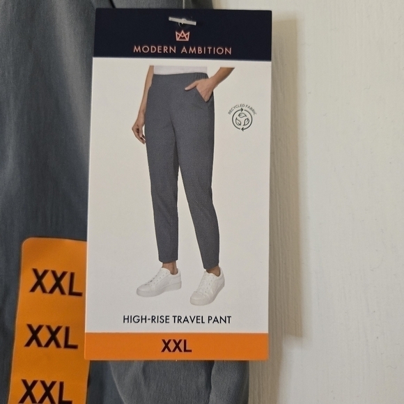 NWT Modern Ambition Womens Blue High Rise Stretch Travel Pants size XXL - Picture 2 of 16